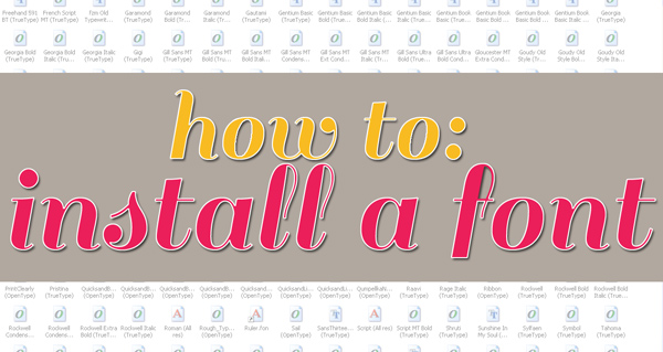 how to install fonts