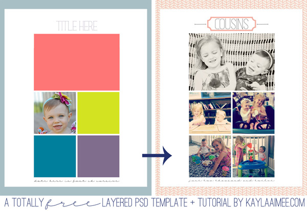 free digital scrapbooking layered template for instagram photos