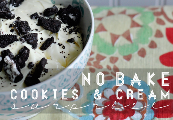 No Bake Cookies And Cream Surprise | kaylaaimee.com