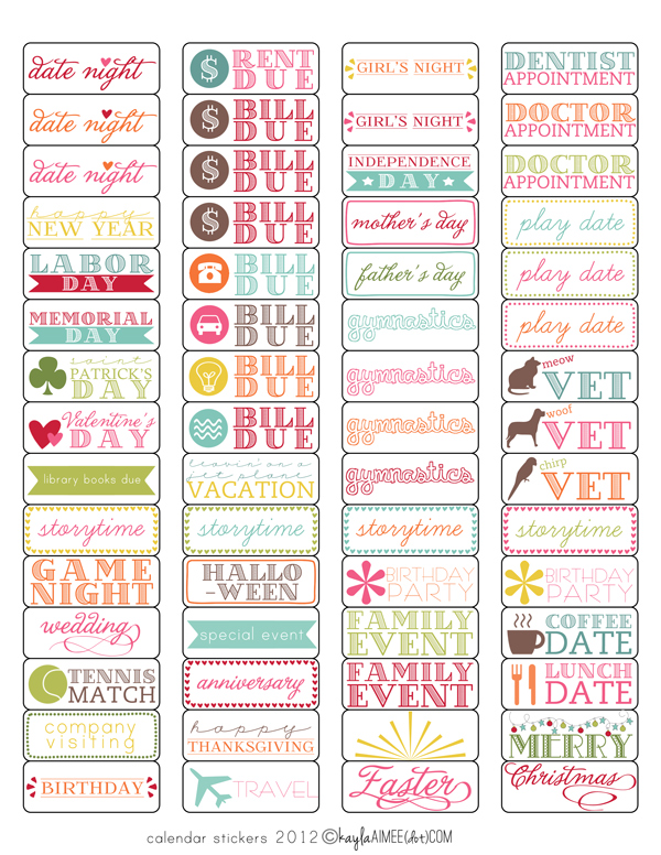 Calendar Stickers & Magnets by kaylaaimee