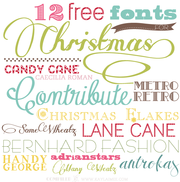 free christmas fonts