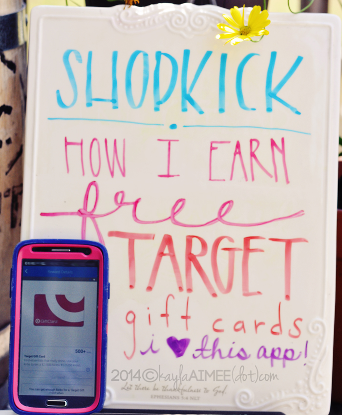how to earn free target gift cards using the free shopkick app