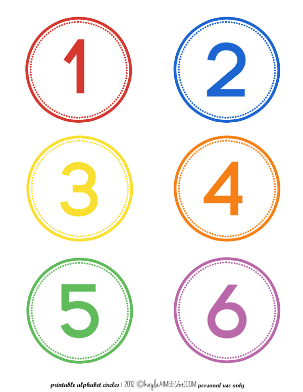 printable circle numbers and alphabet