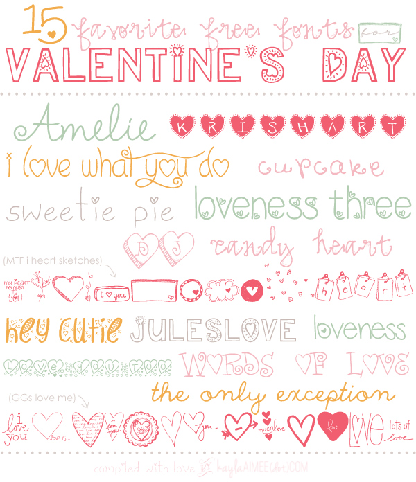 Free valentine's day fonts, free heart fonts