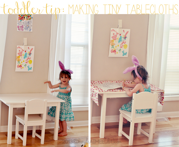 toddler tables, how to make a toddler tablecloth