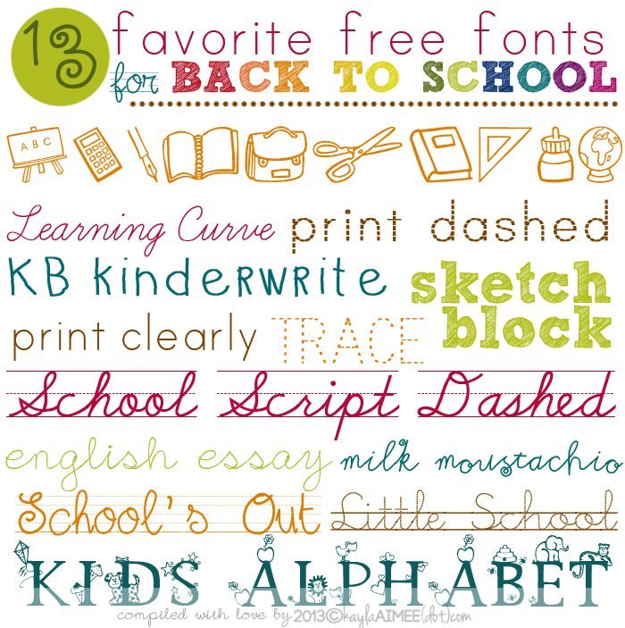 best free back to school fonts