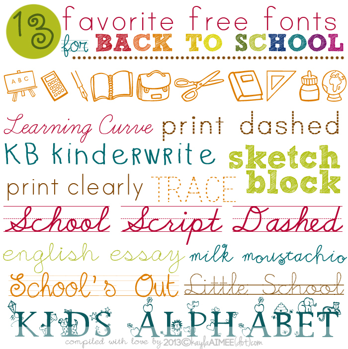 Back to School font