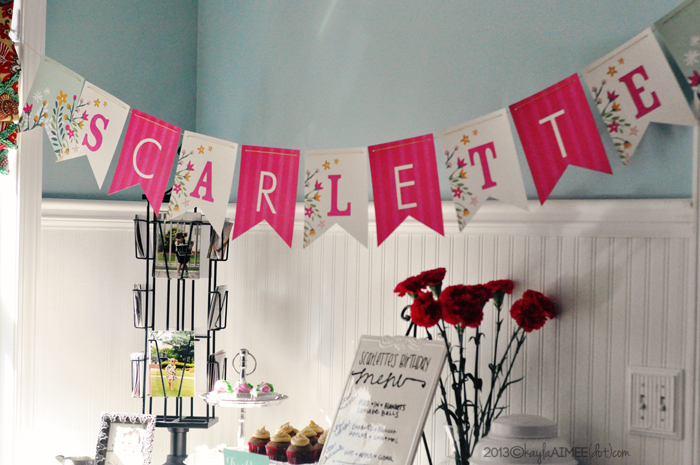 minted party banner, birthday tea party