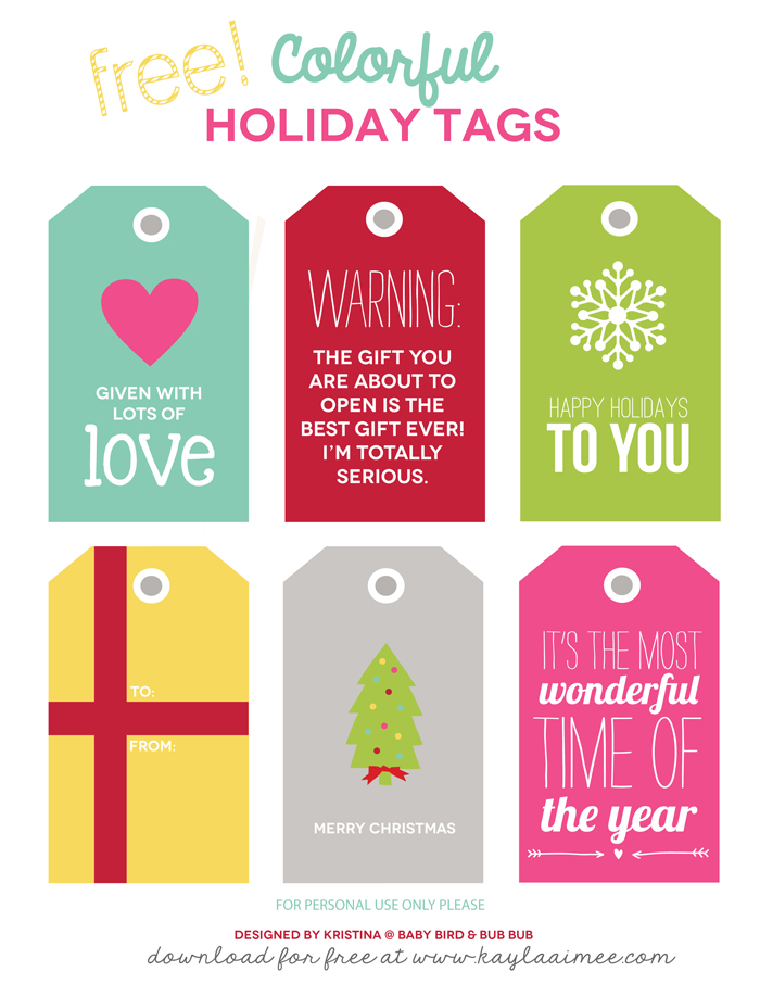 Christmas Gift Tag Printable, Vertical Tags, Instant Download