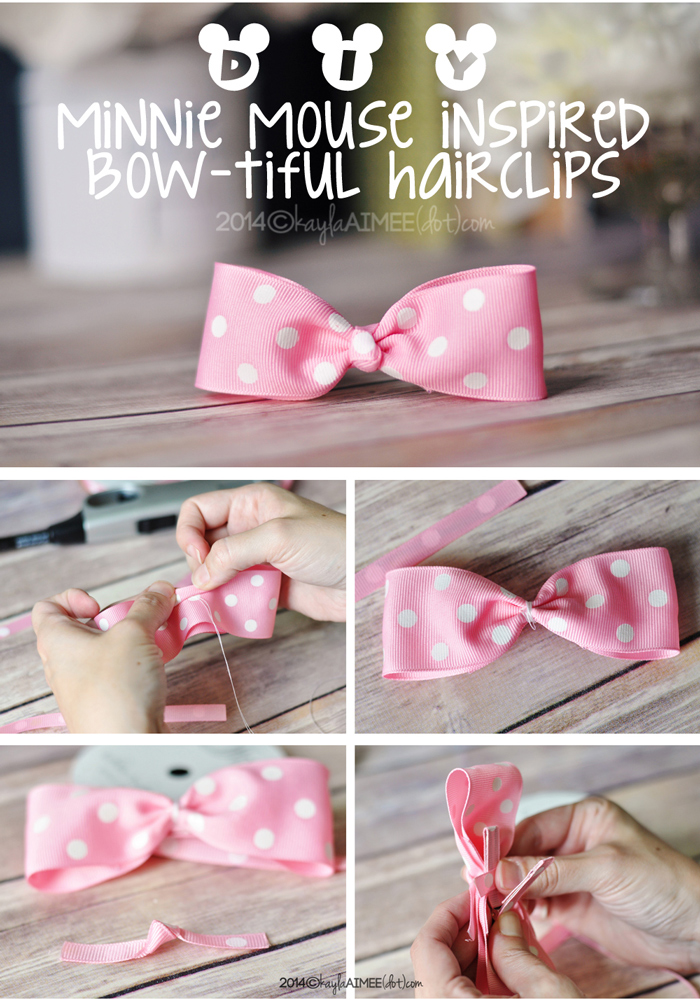 how to make a diy minnie mouse hairbow via @kaylaaimee - inspired by #minnieinparis