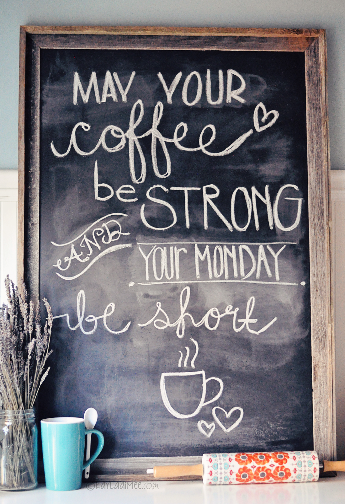 Chalkboard Art Coffee Quote- Cute for a coffee bar!