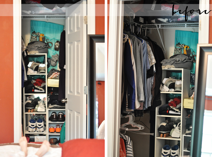 Closet Makeover Before and After
