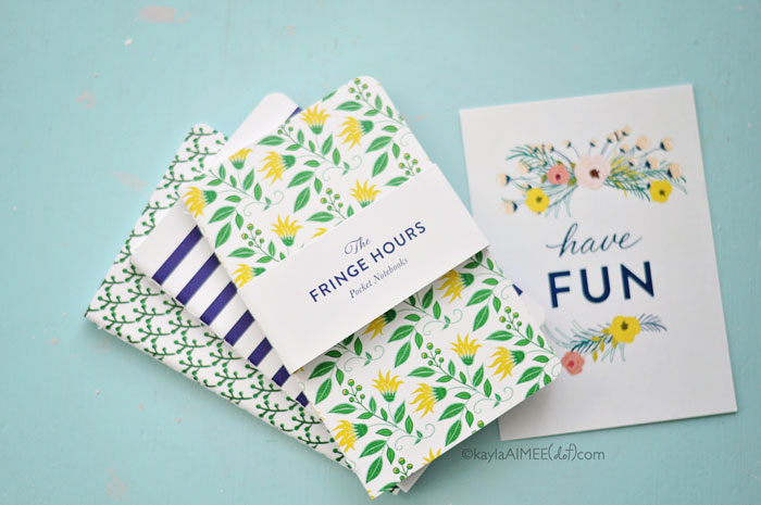 The Fringe Hours Notebooks & Postcards - so cute!