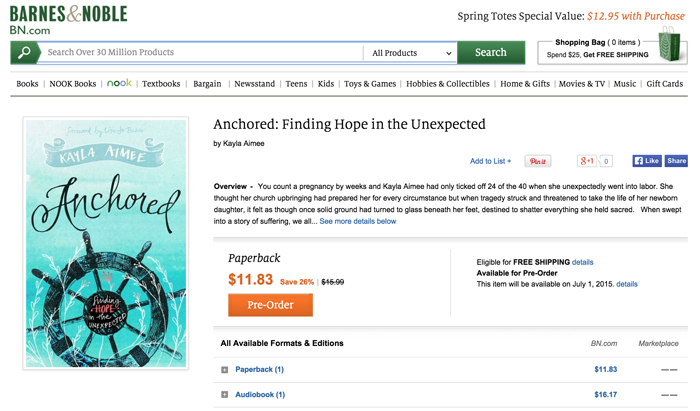 Anchored: Finding Hope In The Unexpected by @kaylaaimee - a heartfelt and humorous story 